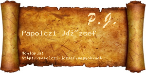 Papolczi József névjegykártya